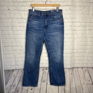 Zara Jeans 8‎ High Rise Straight Leg Denim Blue Trendy Medium Wash